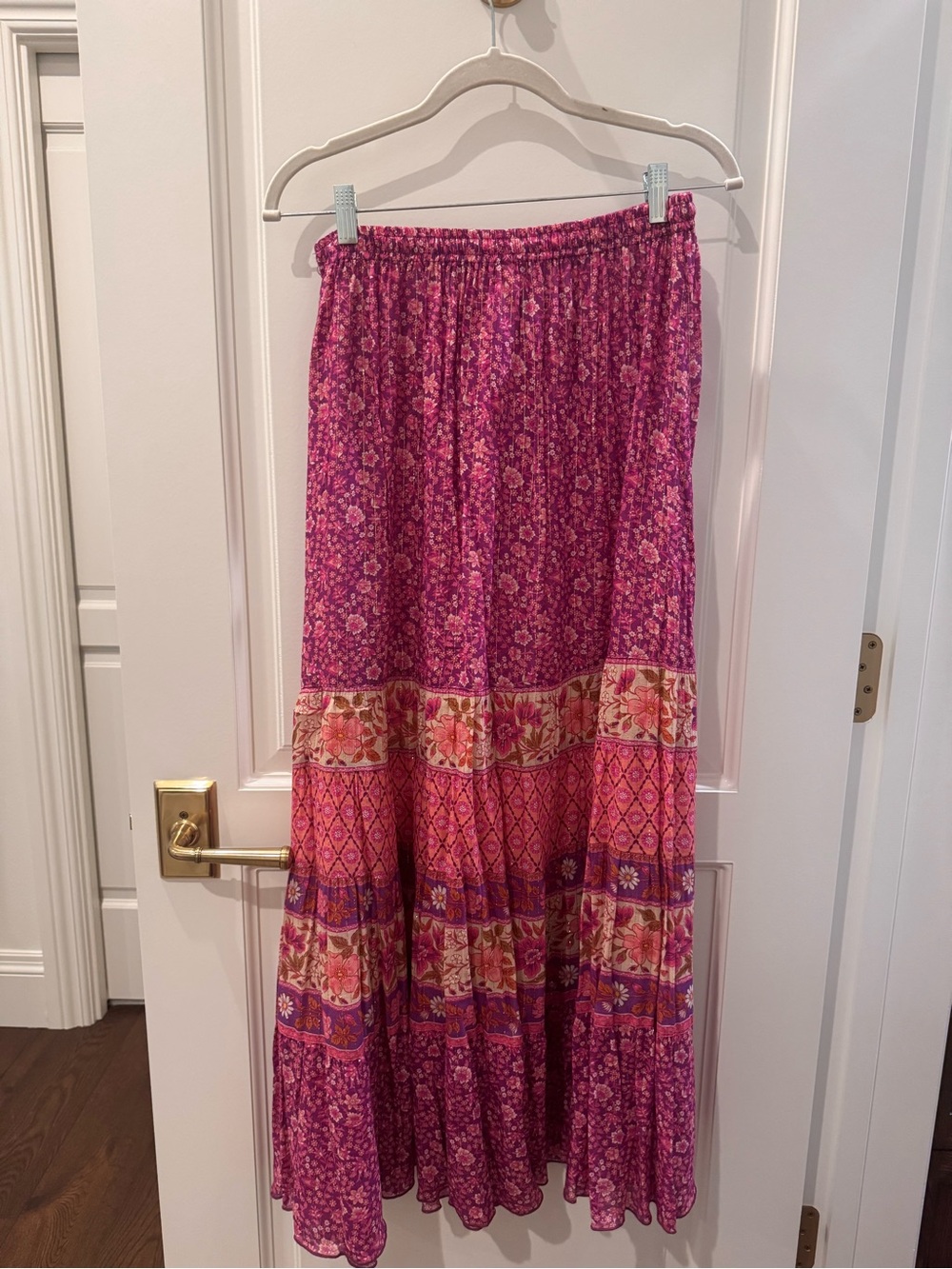 Spell Floral Boho Skirt and Blouse in Fuchsia and Pink - Picture 2 of 6